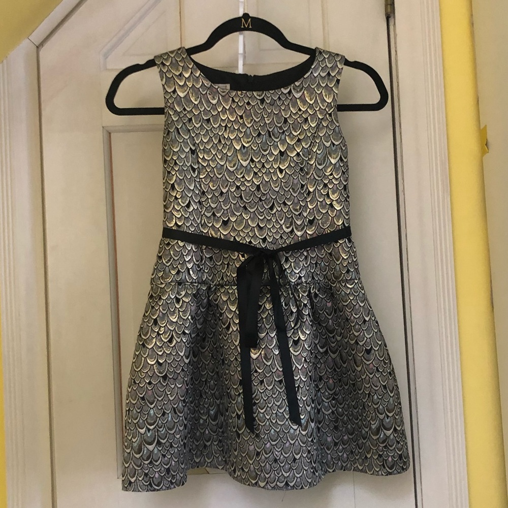 Metallic Print Dress